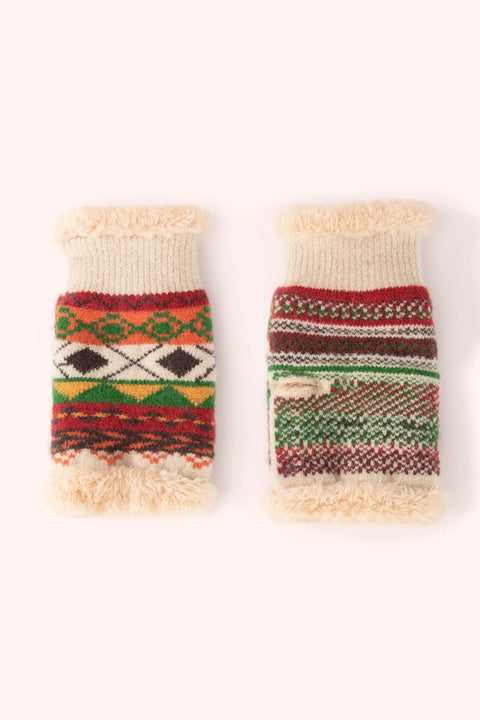 Powder KAY3 Kayla Fair Isle Wrist Warmers - Russet