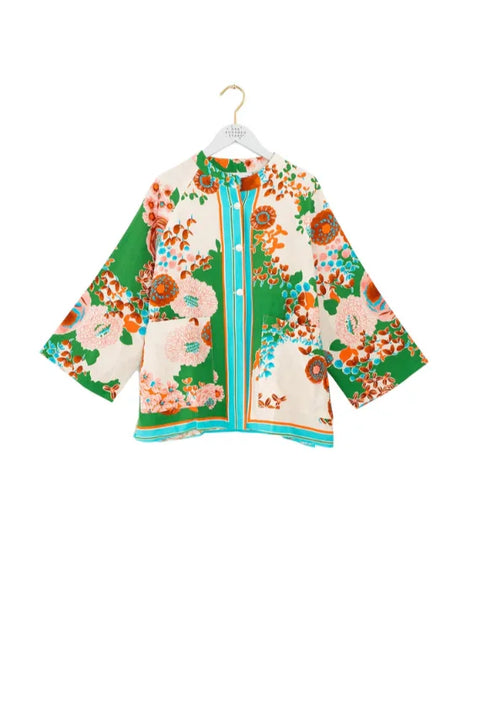 One Hundred Stars Kitsch Bouquet Green Summer Jacket