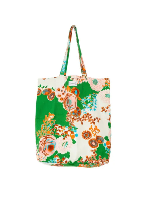 One Hundred Stars Kitsch Bouquet Green Canvas Bag
