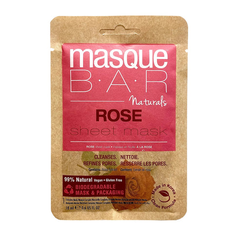 Masque LB00864 Naturals Rose Sheet Mask