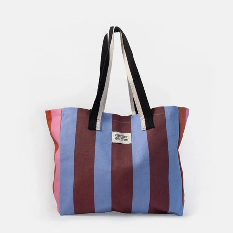 Caroline Gardner Gifts LBK103 Multi-Stripe Panels Tote Bag