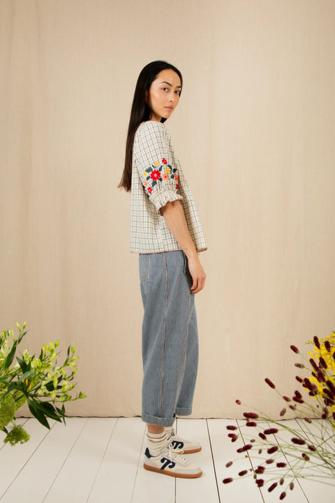 Bonte Lionne Top In Ecru Multi