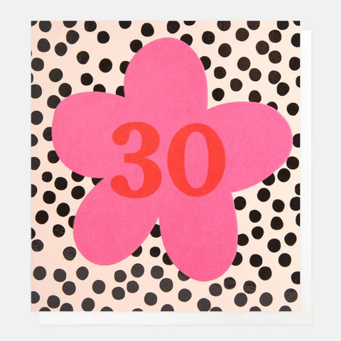 Caroline Gardner Cards LOT016 30 Birthday Flower On Spot