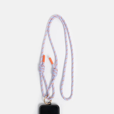 Caroline Gardner Gifts LPS102 Lilac & Orange Cord Long Phone Strap