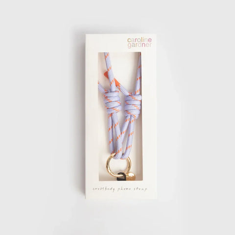 Caroline Gardner Gifts LPS102 Lilac & Orange Cord Long Phone Strap