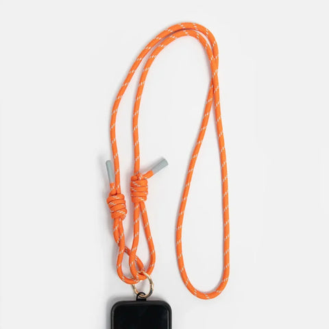 Caroline Gardner Gifts LPS103 Orange & Duck Egg Cord Long Phone Strap