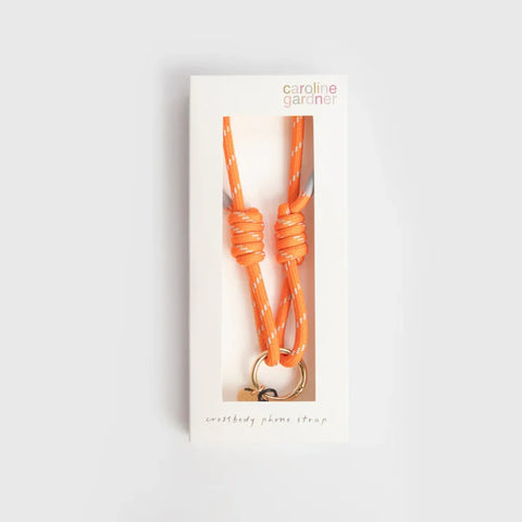 Caroline Gardner Gifts LPS103 Orange & Duck Egg Cord Long Phone Strap