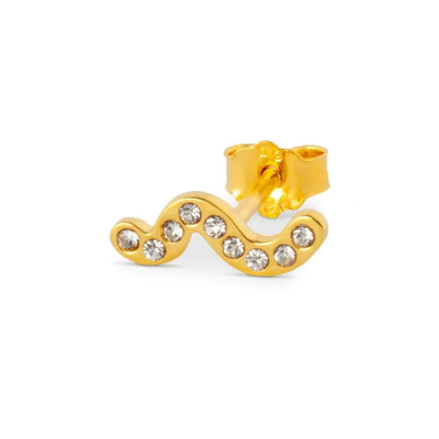 LULU Copenhagen LULU1111 Snaky Ear stud In White