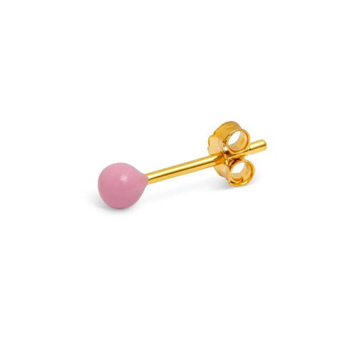 LULU Copenhagen LULU1164 Color Ball Ear stud In Light pink