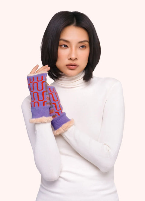 Powder LUN3 Luna Wrist Warmers In Lilac