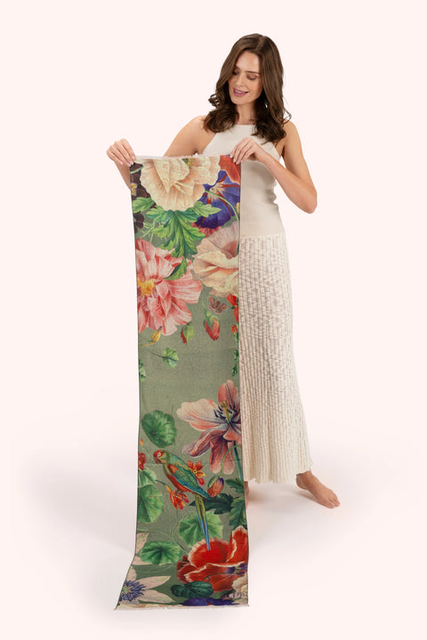 Powder LUX15 Botanical Bouquet in Sage Lux Print Scarf