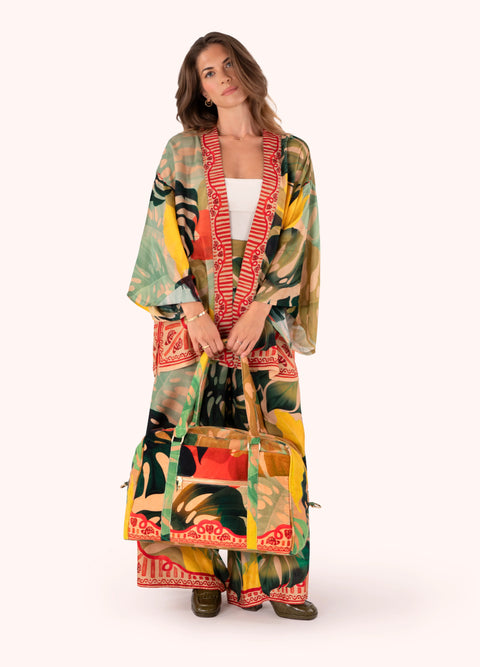 Powder LWB3 Exotic Leaves Lux Cotton Weekend Bag