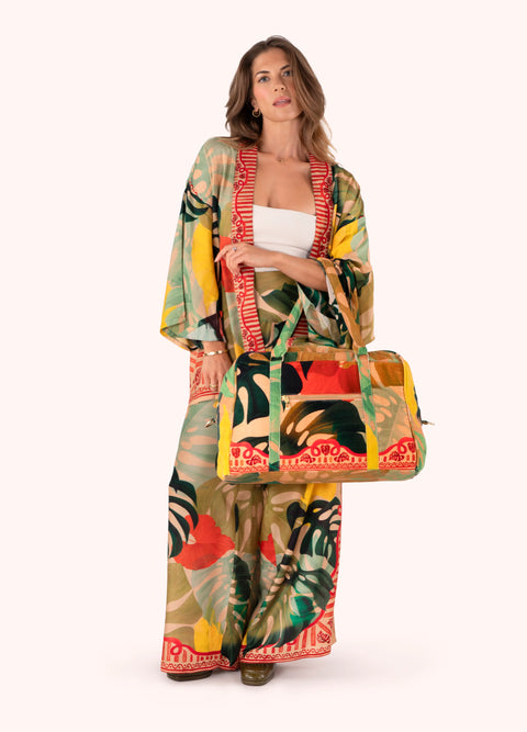 Powder LWB3 Exotic Leaves Lux Cotton Weekend Bag