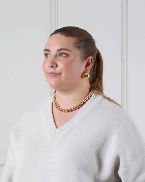 Chalk Large Ball Earrings in Gold