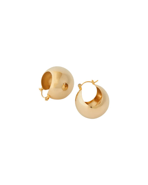 Chalk Large Ball Earrings in Gold