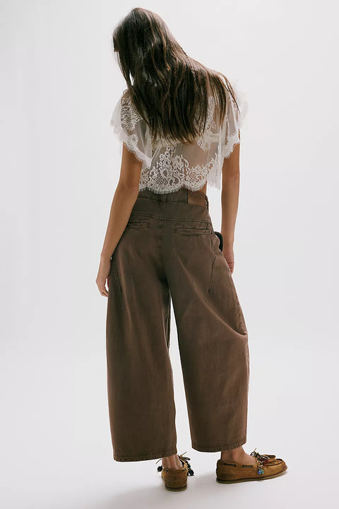 Free People Laydown Chino In Brownie