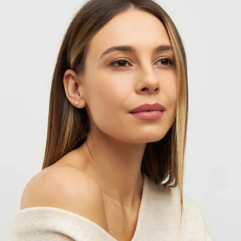 LULU Copenhagen LULU1024 Love U Ear stud In Burnt Coral