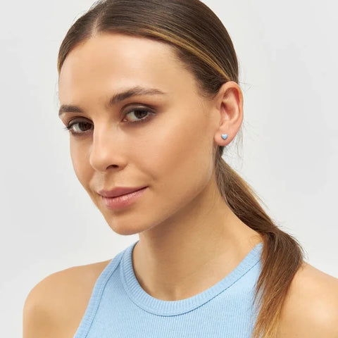 LULU Copenhagen LULU1024 Love U Ear stud In Light Blue