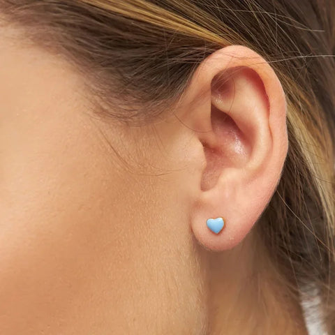 LULU Copenhagen LULU1024 Love U Ear stud In Light Blue