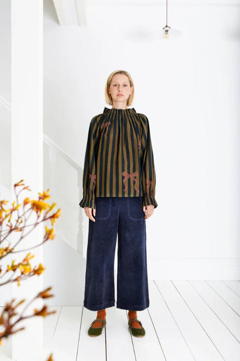 Bonte Margo Top In Midnight/ Olive