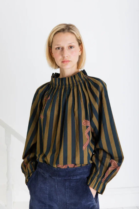 Bonte Margo Top In Midnight/ Olive
