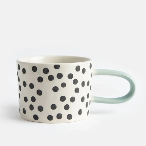 Caroline Gardner Gifts MGG120 Mono Ditsy Spot Mug