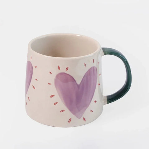 Caroline Gardner Gifts MGL106 Lilac Heart Burst Large Mug