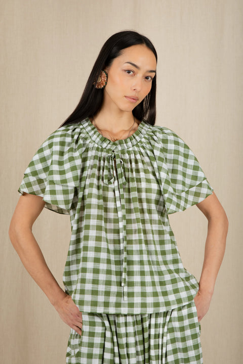 Bonte Mina Top In Aloe