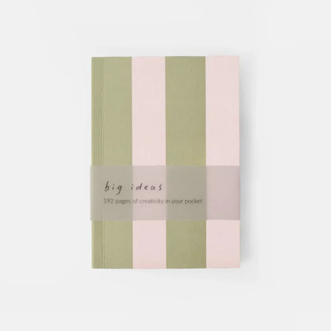 Caroline Gardner Gifts MNB106 Pink/Green A6 Thin Softback Notebook