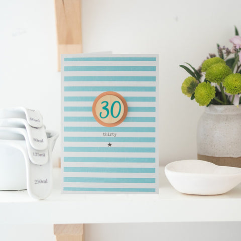 Daisycat Cards MW144 Stripes - Age 30