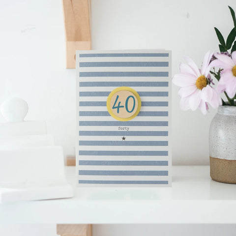 Daisycat Cards MW145 Stripes - Age 40