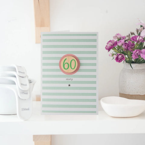 Daisycat Cards MW147 Stripes - Age 60