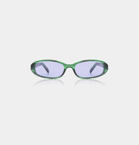 A Kjaerbede Macy Sunglasses In Green Marble Transparent
