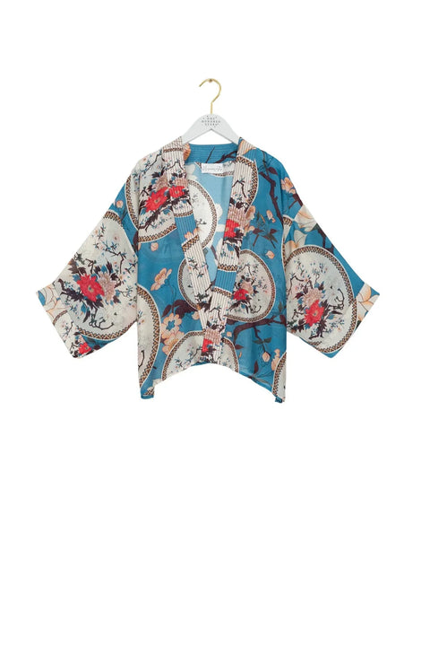 One Hundred Stars Magnolia Plates Blue Kimono