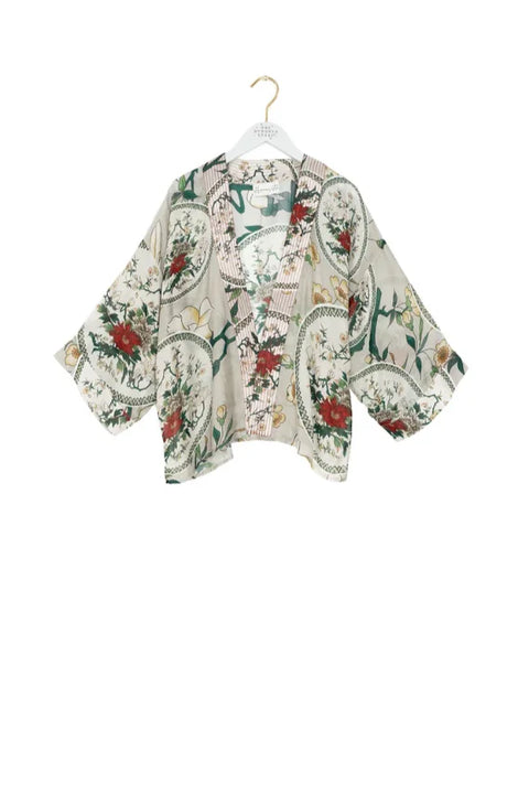 One Hundred Stars Magnolia Plates Putty Kimono