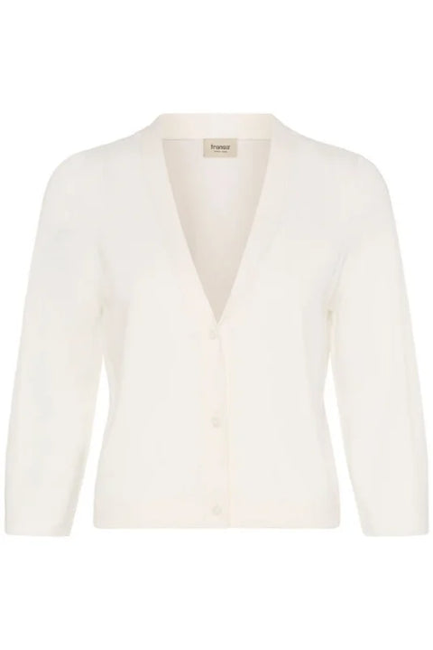 Fransa Mary Car 4 Cardigan In Whisper White