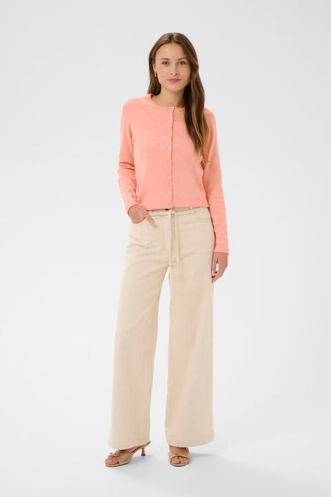 Saint Tropez Mila R-Neck Cardigan In Blooming Dahlia
