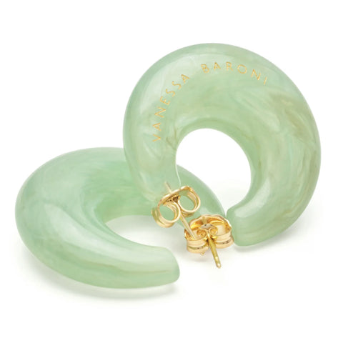 Vanessa Baroni VB2280JAD Moon Earring Jade in Jade