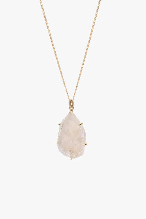 Tutti & Co  NE730G Quartz Necklace Gold