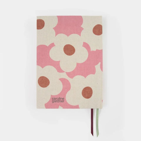Caroline Gardner Gifts NTB106 Pink Flower 3-Section A5 Hardback Notebook