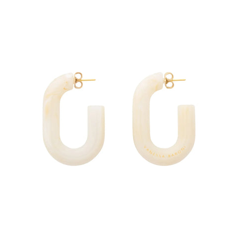 Vanessa Baroni VB2618PEM Oval Earring Pearl Marble