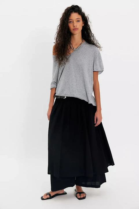 Free People Nina V Tee In Heather Grey