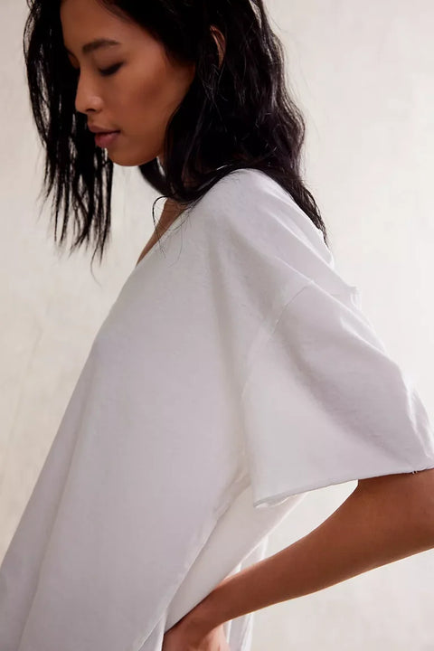 Free People Nina V Tee In Ivory