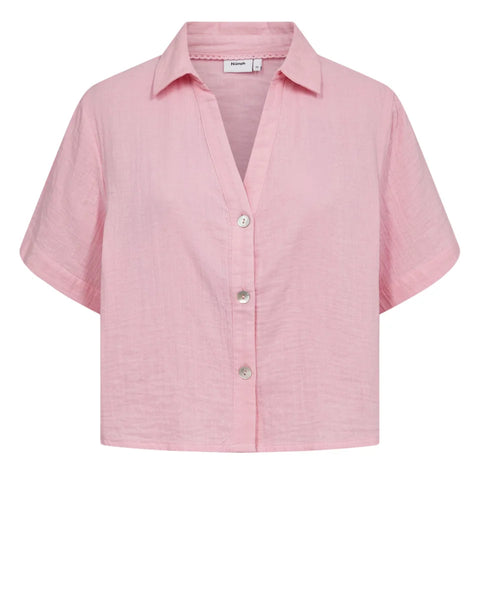 Numph Nathalia Ss Shirt In Prism Pink