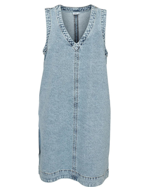Numph Irina Dress In Light B. Stonewash Denim