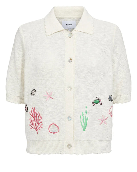 Numph Seanna Cardigan  In Cloud Dancer