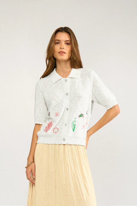 Numph Seanna Cardigan  In Cloud Dancer
