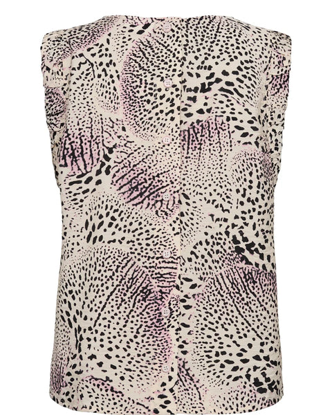 Numph Shella Top In Whitecap Gray