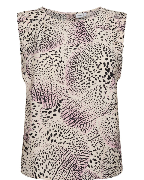 Numph Shella Top In Whitecap Gray