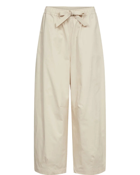 Numph Sunna Cropped Pants In Whitecap Gray